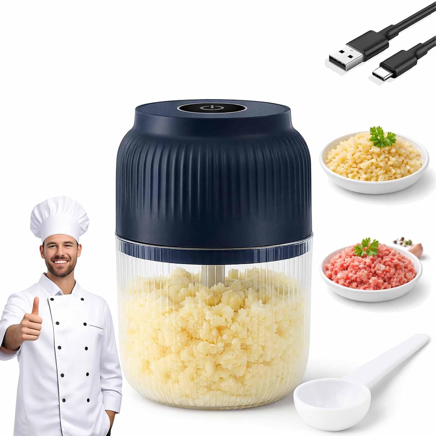 Electric Garlic Chopper, Mini  - огляд і ціна Grain Mill Grinder