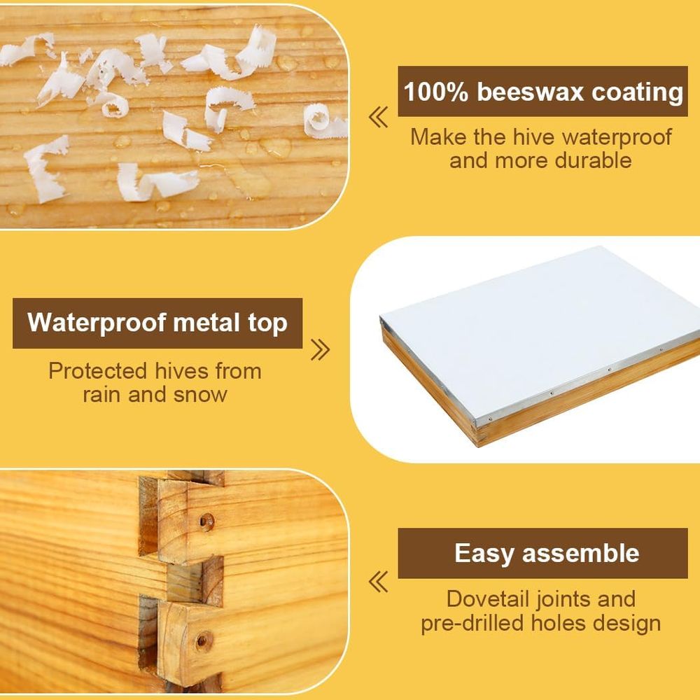 10-Frame Beehive Kit with Waxe - огляд і ціна Beehive Frame Wax