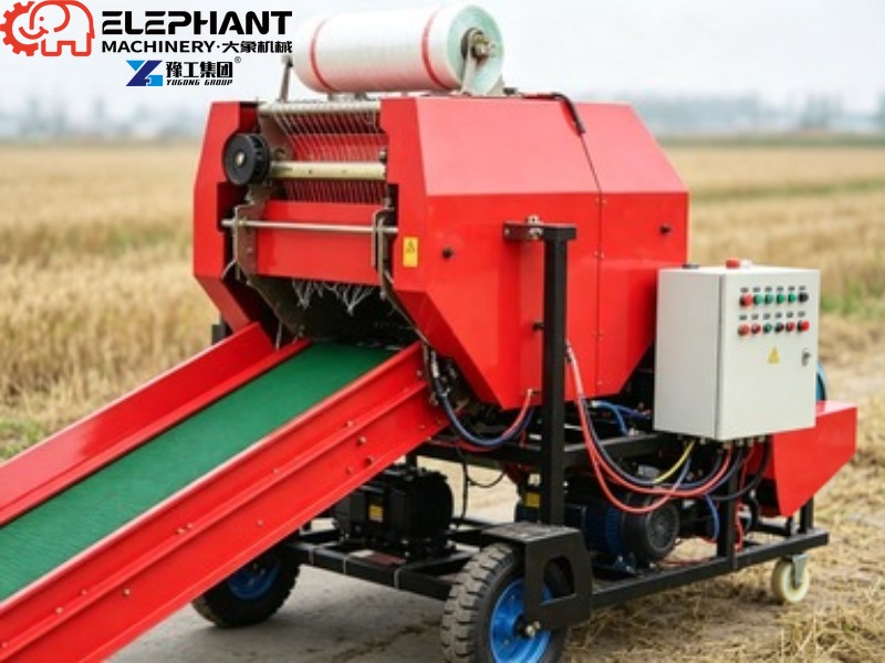 Mini Round Hay Baler Small Rol - огляд і ціна Silage Baler Machine