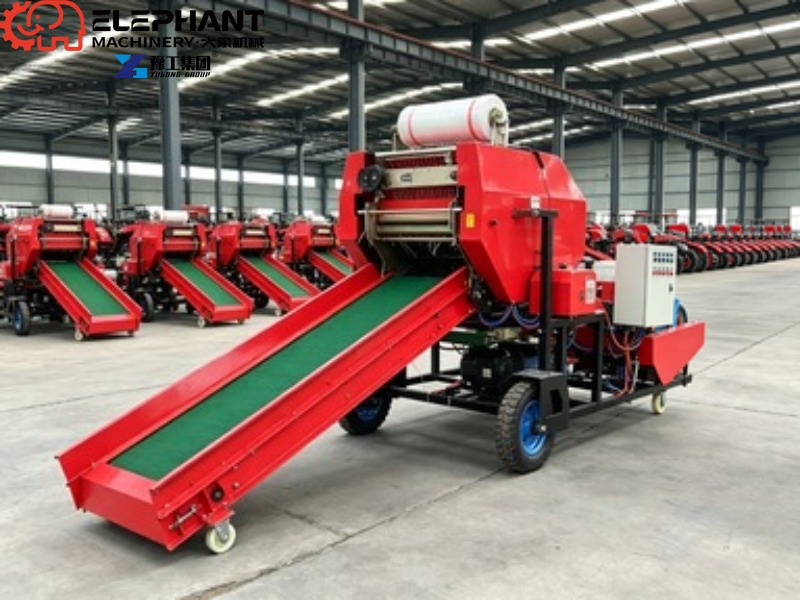 Mini Round Hay Baler Small Rol - огляд і ціна Silage Baler Machine