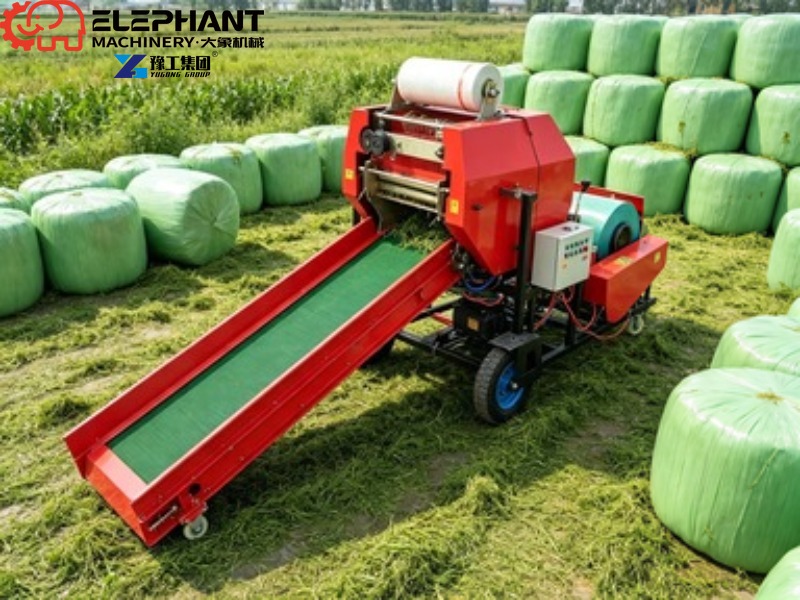 Mini Round Hay Baler Small Rol - огляд і ціна Silage Baler Machine