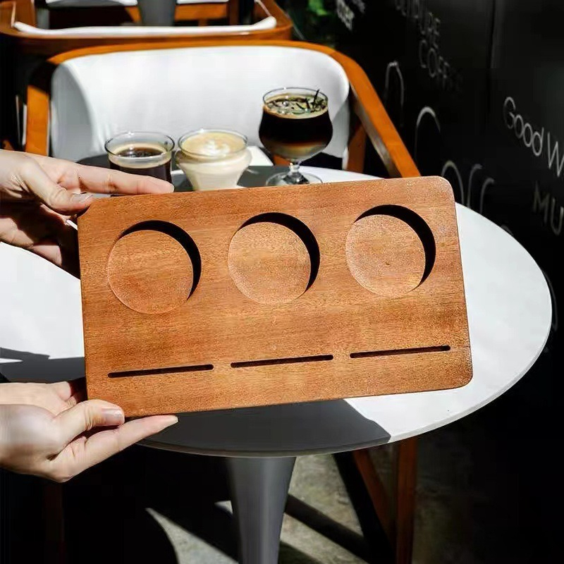 Wooden Coffee Cup Tray, Farm H - огляд і ціна Farming Japan